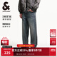 杰克·瓊斯（JACK&JONES）男裝秋季牛仔褲男士時(shí)尚百搭潮流流行酷休閑廓形水洗長(cháng)褲牛仔褲 225232048深藍牛仔 30 170 W30/L30