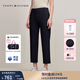 TOMMY HILFIGER【萊賽爾斜紋】秋冬女裝商務(wù)通勤亞洲版直筒微彈休閑褲42548 藏青色DW5 34