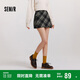森馬（Semir）半身裙女格紋A字裙復(fù)古文藝冬俏皮短裙小個子學院風101724120008