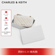 CHARLES&KEITH質(zhì)感菱格鏈條小方錢(qián)包女包包女包生日禮物CK6-10680924 Cream奶白色 XS