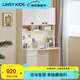 LINSY KIDS奶油風(fēng)書房書桌兒童學(xué)習(xí)桌椅中小學(xué)生電腦桌書柜一體寫字桌KS1V 【書桌】1.0m一字型書桌