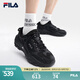 FILA 斐樂男鞋RAVAGEMENT 2七夕送掠奪者復(fù)古運(yùn)動(dòng)鞋夏款輕便跑步鞋 黑/鍛鐵-BF 41