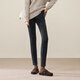 ESE-Y逸陽(yáng)黑色鉛筆牛仔褲2025秋冬新款加絨不易褪色顯瘦修身緊身小腳褲 50度灰 27