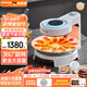 德國寶（German Pool）室內電燒烤爐家用 自動(dòng)旋轉燒烤烤爐 烤肉鍋電烤盤(pán)商用 烤肉盤(pán)烤串機 電燒烤機照燒爐 KQB-415 珍珠白家庭版【麥飯石烤盤(pán)】 1層