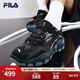 FILA【男女同款】斐樂(lè )男女鞋跑步鞋輕便掠奪者舒適休閑鞋慢跑運動(dòng)鞋 黑/中灰-BM【男款】 41