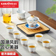 金灶（KAMJOVE）國(guó)潮工夫茶具套組泡茶茶具套裝 家用簡(jiǎn)約蓋碗茶杯公道杯似錦年華 KP-828