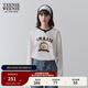 Teenie Weenie小熊女裝時(shí)髦撞色學(xué)院風(fēng)長(zhǎng)袖T恤寬松休閑基礎(chǔ)款上衣 象牙白 L (170)