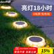 林爵 太陽(yáng)能地埋燈戶(hù)外花園庭院燈防水景觀(guān)裝飾燈地插燈嵌入式埋地燈 四個(gè)裝   暖光