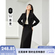 梵希蔓黑色西裝套裝女2025春新款簡(jiǎn)約通勤高級(jí)感短款小西服兩件套 M5879 黑色 XL