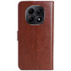 阿峻科科紅米note15pro+手機(jī)殼翻蓋式皮套2510ERA8BC硅膠保護(hù)套R(shí)edmi Note15Pro+全包防摔爆軟錢(qián)包插卡磁扣 棕色@皮套+全屏軟膜+掛繩 紅米Note15Pro+