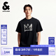 杰克·瓊斯（JACK&JONES）男裝BSQ聯(lián)名夏季新款潮酷百搭舒適寬松圓領(lǐng)短袖T恤225201005 E40黑色 M （175）