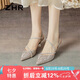 ZHR單涼鞋女夏氣質(zhì)尖頭高跟鞋仙女風(fēng)水鉆優(yōu)雅細(xì)跟女鞋 Y781 香檳 36