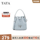 他她（TATA）氣質(zhì)菱格通勤水桶包女包包手拎包單肩包春季新款X3417AX5 蘭色 F