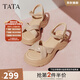 他她（TATA）涼鞋女鞋2025秋季新款休閑厚底法式氣質(zhì)時(shí)裝涼鞋女 杏色 37