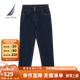 諾帝卡（NAUTICA）【商場同款】春夏新款經(jīng)典舒適柔軟磨毛牛仔褲女43PO01 藏青4NV L