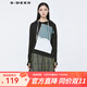 sdeer圣圣迪奧冬季女裝保暖舒適長袖口袋常規(guī)袖直筒型直筒有帽通勤短外套S20482214 黑色/91 S/160