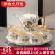 言則中式骨瓷可旋轉水具套裝客廳輕奢高檔茶壺茶杯整套禮盒杯具套裝 【骨瓷】荷塘春色套裝—木質(zhì)禮盒