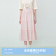 樂町韓系甜美蛋糕長裙少女感純棉半身裙基礎(chǔ)好穿長裙 粉色（現(xiàn)貨） XS