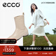 愛(ài)步（ECCO）靴子女 時(shí)尚潮流百搭經(jīng)典平底羊皮輕奢女靴 舞悅244403 石灰色24440359113 39