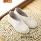 雷姆汀正宗老北京布鞋兒童漢服鞋春秋中國風(fēng)繡花鞋古風(fēng)鞋子男童漢服鞋鞋 米白色(偏小 建議拍大一碼) 35