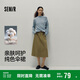森馬（Semir）半身裙女磨毛純色A字長(cháng)裙百搭秋季純棉寬松傘裙顯瘦101524120007