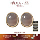 翡拉拉（fellala）新品「滿(mǎn)月」系列灰瑪瑙大耳釘輕奢高級感耳環(huán)大女主風(fēng)耳飾送禮物 灰色 一對
