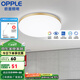 歐普（OPPLE）led吸頂燈具兒童房間現(xiàn)代簡約圓形陽臺臥室燈高顯色三防一體快裝 【鉑玉II260金13瓦】