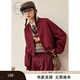紫涵（ZIHAN）紫涵立領(lǐng)長(cháng)袖棒球服短外套女秋季簡(jiǎn)約休閑小個(gè)子夾克上衣 安可拉紅 M