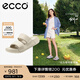 愛步（ECCO）拖鞋女外穿居家兩用 倪妮同款夏季軟底泡芙鞋一字涼拖 科摩206663 石灰色20666301378 39 （偏小，建議選大一碼）