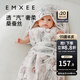 嫚熙（EMXEE）嬰兒包被新生兒寶寶紗羅抱被防驚跳包單外出包巾【桑蠶絲】 蔬果農莊 90×90(cm)