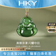 ?？ㄒ?HEEKAIYI項鏈女士彌勒佛金鑲玉項鏈奢侈首飾七夕情人節禮物送老婆送女友彌勒佛金鑲玉項鏈 999足金鏈
