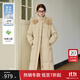 范思藍恩高光云朵系列長(cháng)款羽絨服女新款進(jìn)口狐貍毛領(lǐng)顯瘦連帽外套 卡其色 S