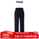 ELAND【萊卡面料】衣戀休閑褲女微彈棉感舒適通勤長(cháng)褲25秋季新款 藏青色(59)Navy S 160