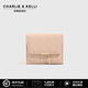 CHARLIE&KELLI品牌小c&k女士零錢(qián)包卡包迷你收納小包包2025新款單肩包女 粉杏色【代寫(xiě)賀卡 品牌禮袋】