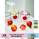 Tagi.想象蘋(píng)果雙飲吸管杯咖啡便攜手拎不銹鋼隨行杯七夕禮物 海鹽蘋(píng)果 360ml
