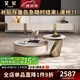艾星（AIXING） 輕奢巖板茶幾電視柜組合家用小戶型現(xiàn)代簡約意式客廳地柜 90cm+60cm巖板茶幾組合
