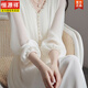 恒源祥連衣裙女2025新款中長(cháng)款高級感禮服氣質(zhì)修身簡(jiǎn)約重工長(cháng)款裙子 白色 2XL 建議145-160斤