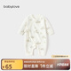 babylove新生兒連體衣春季純棉嬰兒衣服0-6個(gè)月初生兒寶寶三角哈衣秋裝