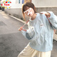 CTOX甜美慵懶感藍色毛衣女秋冬季2025新款百搭寬松加厚套頭針織衫上衣 【藍色】 M 45/55kg