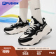 FILA FUSION斐樂(lè )潮牌女鞋百搭泡泡鞋2024夏季新款增高休閑鞋運動(dòng)鞋 黑/奶白-BG 38