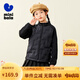 迷你巴拉【mini親子】男女童撞色柔軟羽絨服寶寶保暖羽絨外套 黑色90001 140