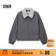 森馬（Semir）外套女oversize插肩袖仿羊羔毛毛領(lǐng)冬季2024夾棉夾克109724108016