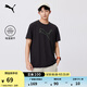彪馬（PUMA）吸濕速干羽毛球休閑短袖T恤男子夏季健身運(yùn)動(dòng)上衣 520315 黑色-熒光綠-51 L (180/100A)