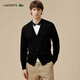LACOSTE法國鱷魚(yú)男裝時(shí)尚簡(jiǎn)約v領(lǐng)羊毛針織開(kāi)衫毛衣|AH5665 031/黑色 S 3/170