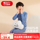 紅豆兒童純棉秋衣秋褲套裝男女中大童薄款秋冬保暖內衣A類(lèi)全棉棉毛衫 H3M1001灰藍星球 150