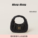 MIU MIU【禮物】繆繆女士Wander羊皮革Hobo迷你手提包女包 黑色-新款
