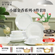 CORELLE康寧餐具美國進(jìn)口碗碟套裝玻璃餐具整套家用碗盤不掛油情人節(jié)送禮 小郁金香 8件套
