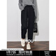 初語解構(gòu)褲子顯瘦哈倫褲女2024新款秋冬加絨衛(wèi)褲寬松保暖休閑褲 黑色 加絨 M