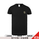 VERSACE JEANS COUTURE范思哲奢侈品男裝 時(shí)尚棉質(zhì)圓領(lǐng)短袖T恤男休閑簡(jiǎn)約上衣禮物 12042 黑色 S