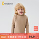 童泰（TONGTAI）寶寶打底衫春秋嬰兒衣服男女童休閑外出T恤兒童高領(lǐng)翻領(lǐng)上衣 駝色 100 cm